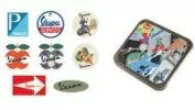STICKERS SET OF 8 IN TIN, ACCESSORIES
