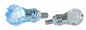 LED 12V COMBI CRYSTAL BOLTS BLUE LEDS 6MM THREAD (PAIR): BIKE ACCESSORIES
