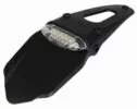 LED REAR FENDER STOP/TAIL LIGHT CONTOURED SPOILER BLACK WITH CLEAR LENS RED LEDS, ACCESSORIES